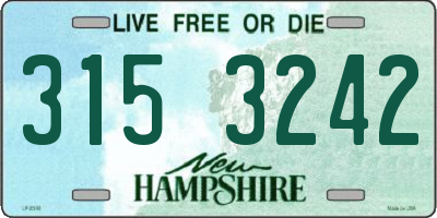 NH license plate 3153242