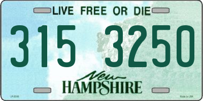 NH license plate 3153250