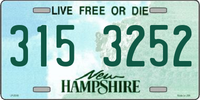 NH license plate 3153252