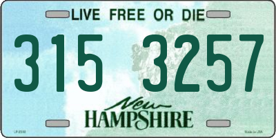 NH license plate 3153257
