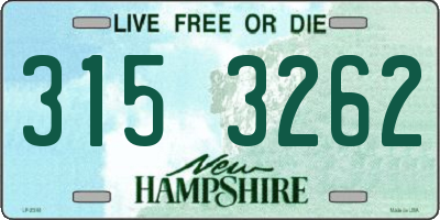 NH license plate 3153262