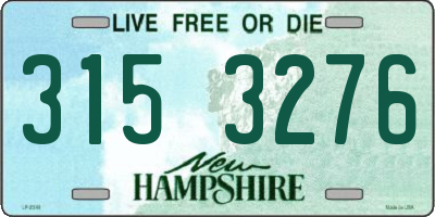 NH license plate 3153276