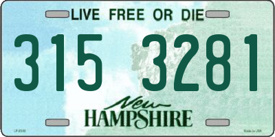 NH license plate 3153281
