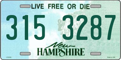 NH license plate 3153287