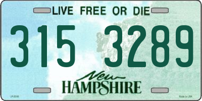 NH license plate 3153289