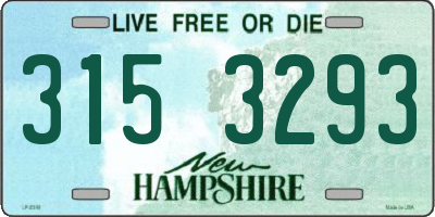 NH license plate 3153293