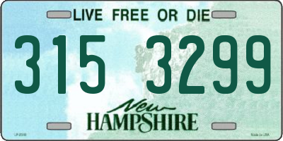NH license plate 3153299