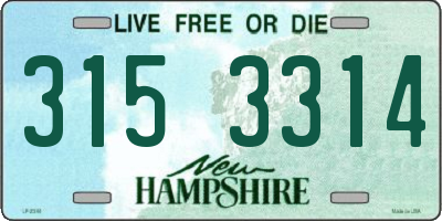 NH license plate 3153314