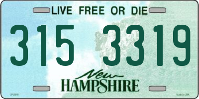 NH license plate 3153319