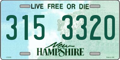 NH license plate 3153320