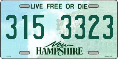 NH license plate 3153323