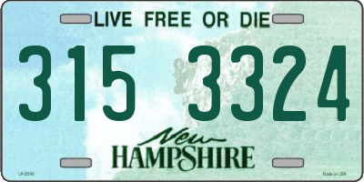 NH license plate 3153324