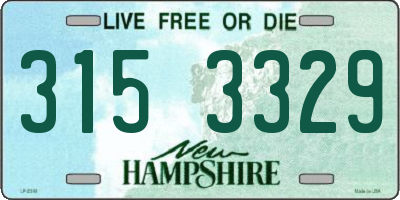 NH license plate 3153329