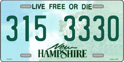 NH license plate 3153330