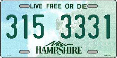 NH license plate 3153331