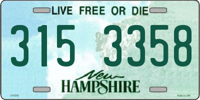 NH license plate 3153358