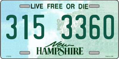 NH license plate 3153360