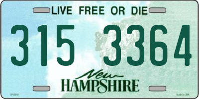 NH license plate 3153364