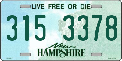 NH license plate 3153378