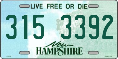 NH license plate 3153392