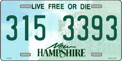 NH license plate 3153393