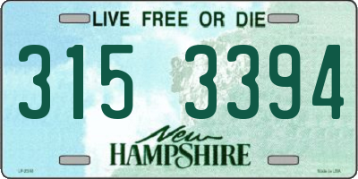 NH license plate 3153394