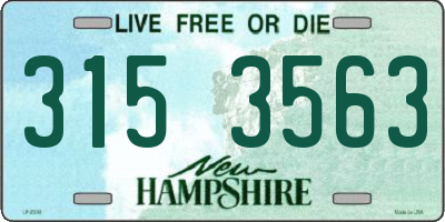 NH license plate 3153563