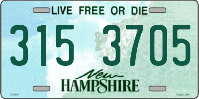 NH license plate 3153705