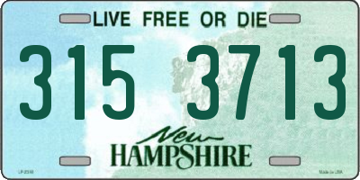 NH license plate 3153713