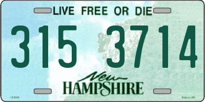 NH license plate 3153714