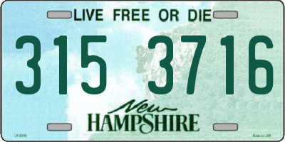NH license plate 3153716