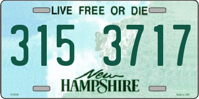 NH license plate 3153717