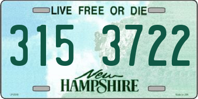 NH license plate 3153722