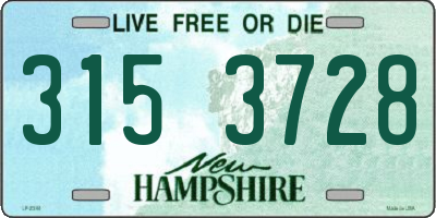 NH license plate 3153728
