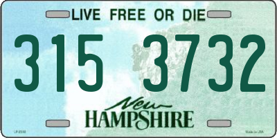 NH license plate 3153732