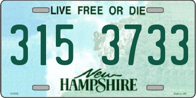 NH license plate 3153733