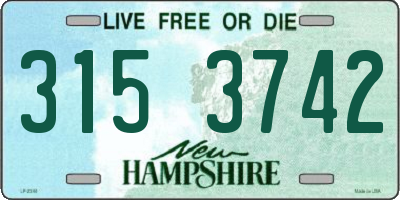 NH license plate 3153742