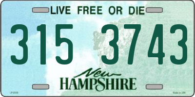 NH license plate 3153743