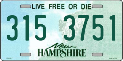 NH license plate 3153751