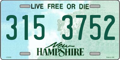 NH license plate 3153752