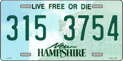 NH license plate 3153754