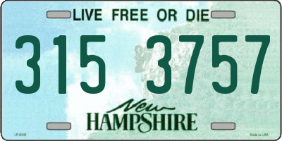 NH license plate 3153757