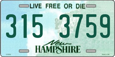NH license plate 3153759