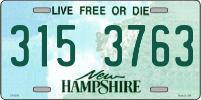 NH license plate 3153763