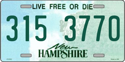 NH license plate 3153770