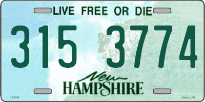 NH license plate 3153774