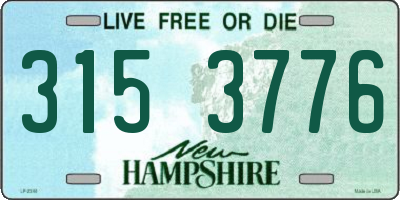 NH license plate 3153776