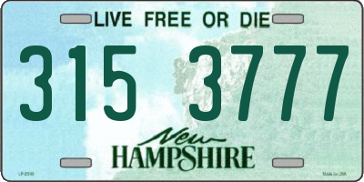 NH license plate 3153777