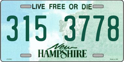 NH license plate 3153778