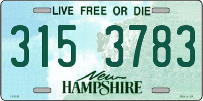 NH license plate 3153783
